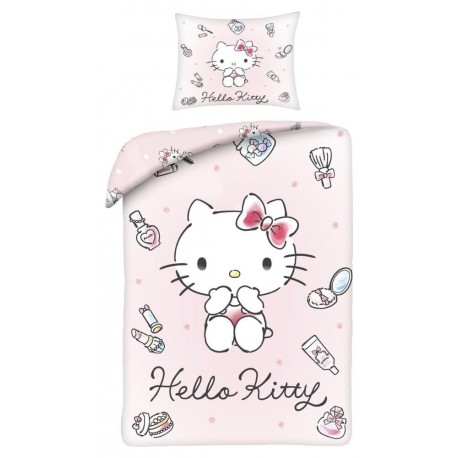Funda nórdica Hello Kitty rosa con diseño de Sanrio