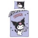 Funda nórdica Kuromi Sanrio lila con almohada