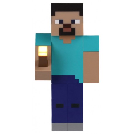 Lámpara de Steve de Minecraft con antorcha