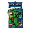 Housse de Couette Minecraft 140x200 cm avec Taie d'Oreiller 70x90 cm