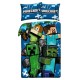 Funda nórdica Minecraft azul con personajes icónicos