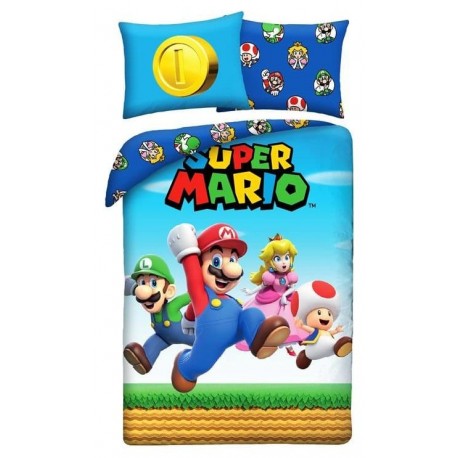 Funda nórdica Super Mario para cama individual