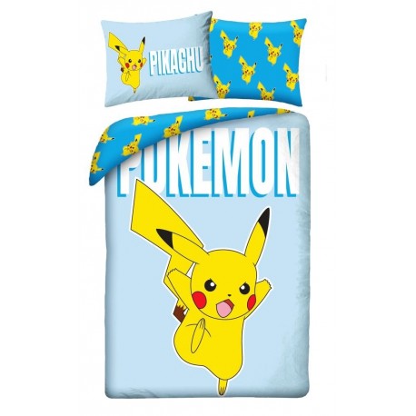 Funda nórdica azul de Pokémon con Pikachu