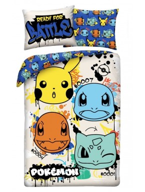 Funda nórdica Pokémon con Pikachu y amigos