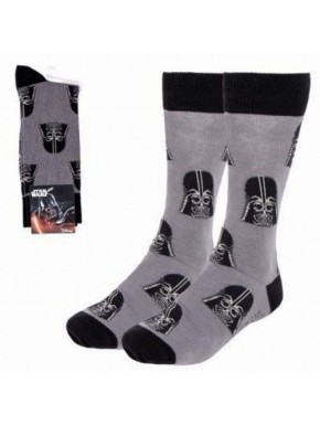 Calcetines grises Darth Vader de CERDÁ talla 35-41