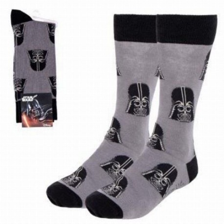 Chaussettes grises Dark Vador de CERDÁ taille 35-41