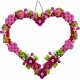 Ensemble décoratif LEGO cœur avec fleurs et feuilles