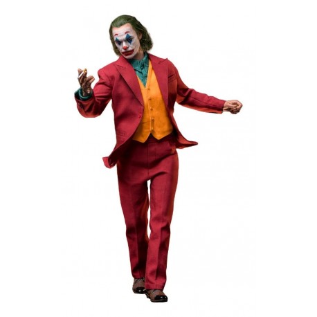 Figurine articulée Joker 30 cm avec costume rouge et cheveux en laine