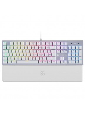 Teclado gaming blanco Newskill Serike V2 con retroiluminación RGB