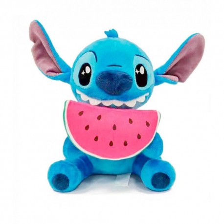 Peluche Stitch con sandía de Disney, 25 cm