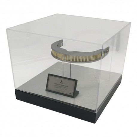 Réplique du VISOR Geordi La Forge dans une boîte d'exposition