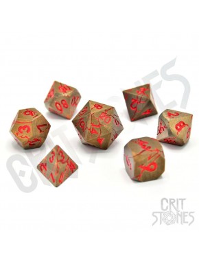 Pack de dés métal CritStones Rage Within