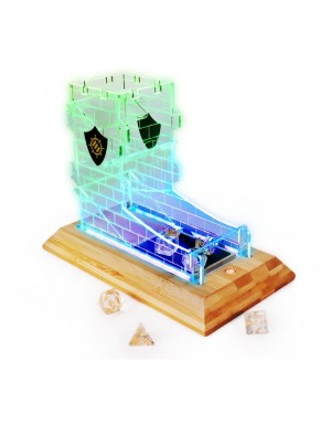 Tour à dés LED d'Enhance avec dés et base en bois