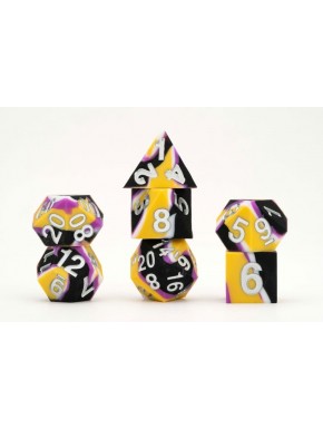 Set de dés FanRoll Pride Nonbinary Flag couleurs non binaires