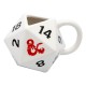 Taza de cerámica Dungeons & Dragons en forma de dado d20