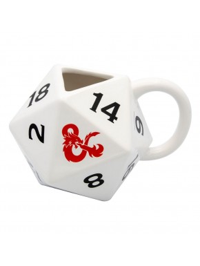 Taza de cerámica Dungeons & Dragons en forma de dado d20