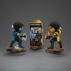 Minifiguras Scorpion e Subzero de Mortal Kombat com máquina de arcade