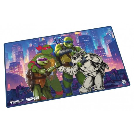 Tapis de Jeu MTG avec illustrations des Tortues Ninja