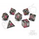 Dados metálicos CritStones Nighttime Blossom com design floral
