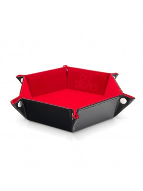 Bandeja dobrável hexagonal vermelha para dados CritStones
