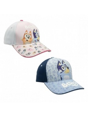 Casquette Bluey en rose et bleu avec personnages favoris