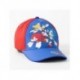 Casquette Sonic bleu et rouge avec impression de personnages