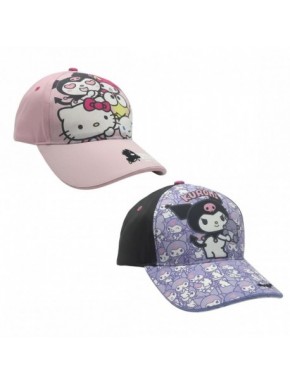 Gorra rosa de Hello Kitty con detalles de personajes, 53 cm