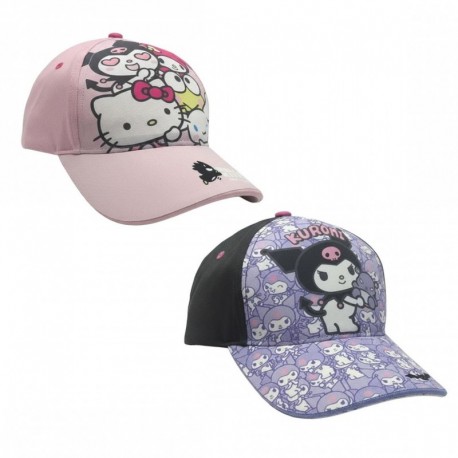 Gorra rosa de Hello Kitty con detalles de personajes, 53 cm