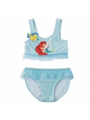 Bikini infantil azul con diseño de princesa Disney