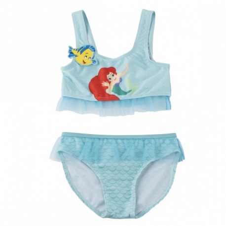 Bikini infantil azul con diseño de princesa Disney