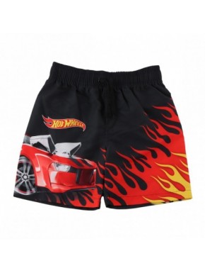 Bermuda de baño infantil Hot Wheels con coches y llamas