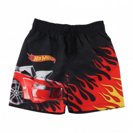 Short de bain enfant Hot Wheels avec voitures et flammes