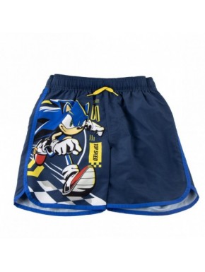 Bermuda de banho azul do Sonic para crianças
