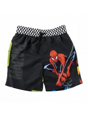 Short de bain noir Marvel avec Spider-Man