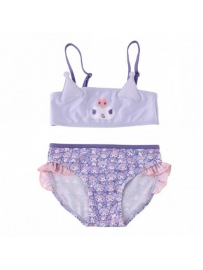 Bikini de baño para niñas Hello Kitty Kuromi en lila