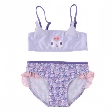 Bikini de baño para niñas Hello Kitty Kuromi en lila