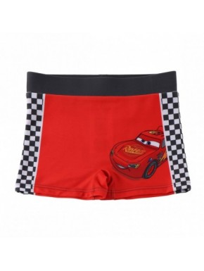 Boxer de baño rojo Cars con Rayo McQueen para niños