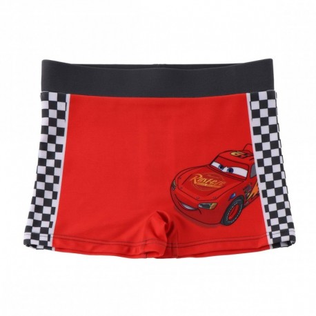 Boxer de bain rouge Cars avec Flash McQueen pour enfants
