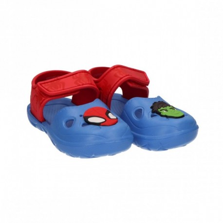Sandalias de playa Spidey para niños en azul y rojo