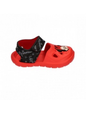 Sandalias rojas de Minnie Mouse con cierre de velcro