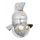 Casco de gladiador tracio de acero con adornos de latón