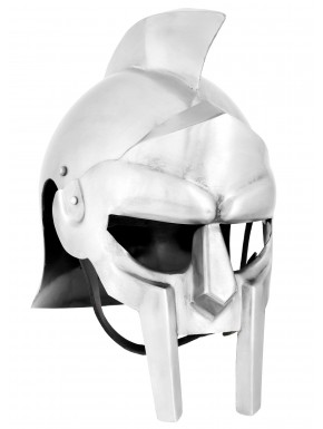 Casque gladiateur Maximus, acier avec doublure cuir