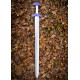 Espada Viking LARP Eirwyn de 105 cm, cabo branco e violeta