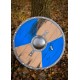 Bouclier viking Fjorn LARP bleu et marron 60 cm