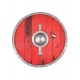 Escudo Viking Skjaldar vermelho LARP 60 cm