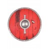 Escudo Viking LARP Skjaldar, Redondo, 60 cm, Vermelho