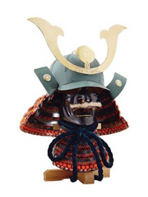 Capacete Kabuto de Oda Nobunaga com máscara Mempo
