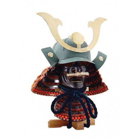 Capacete Kabuto de Oda Nobunaga com máscara Mempo
