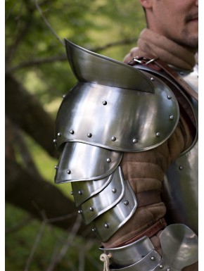 Hombreras de acero Guerrero Gigante para LARP de Epic Armoury