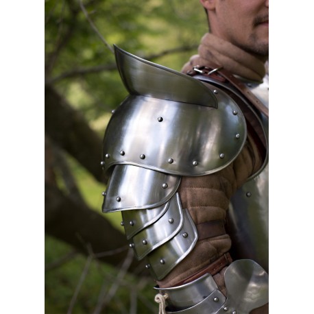 Hombreras de acero Guerrero Gigante para LARP de Epic Armoury